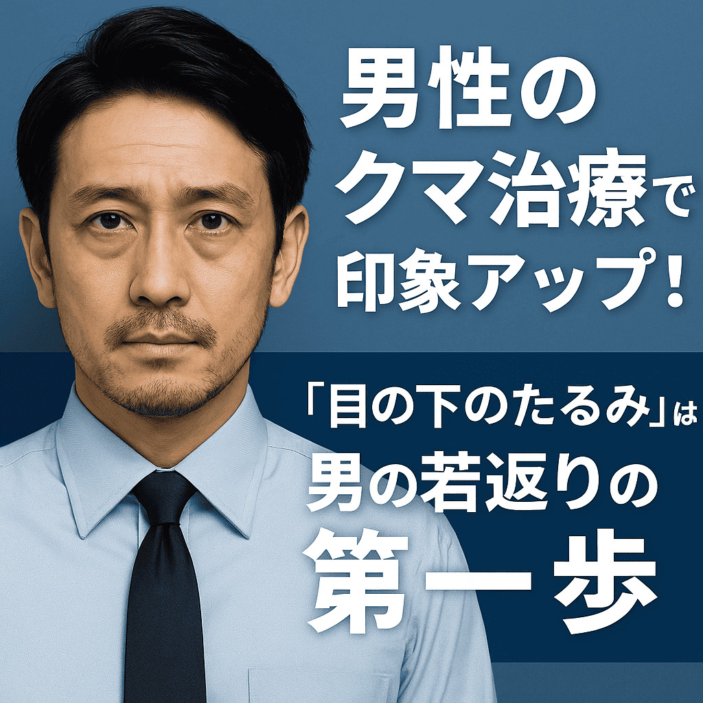 男性の目元ケアで印象アップ！